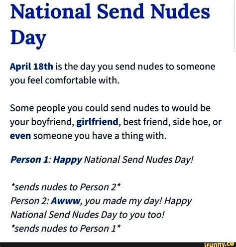 national send nudes day|National Send A Nude Day